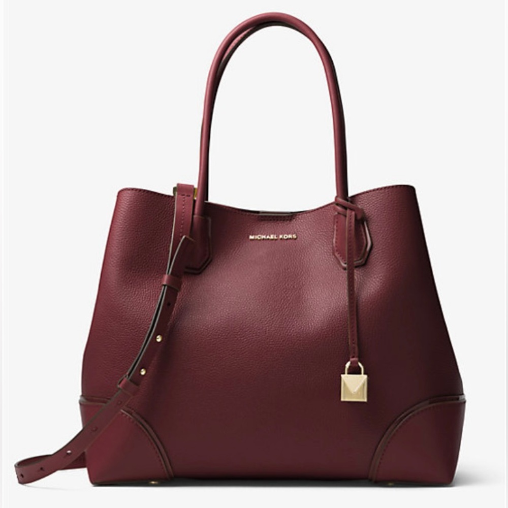 Michael Kors Mercer Gallery Satchel • Large • Reinforced Corners • Center Zip • - Picture 9 of 15